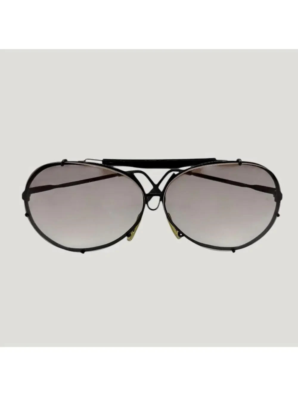 Vintage  Large Aviator Frames Sunglasses, Oversized, Graduated Brown Tint